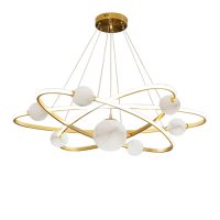 JD2120BR-7D -2alabaster chandelier light with black texture